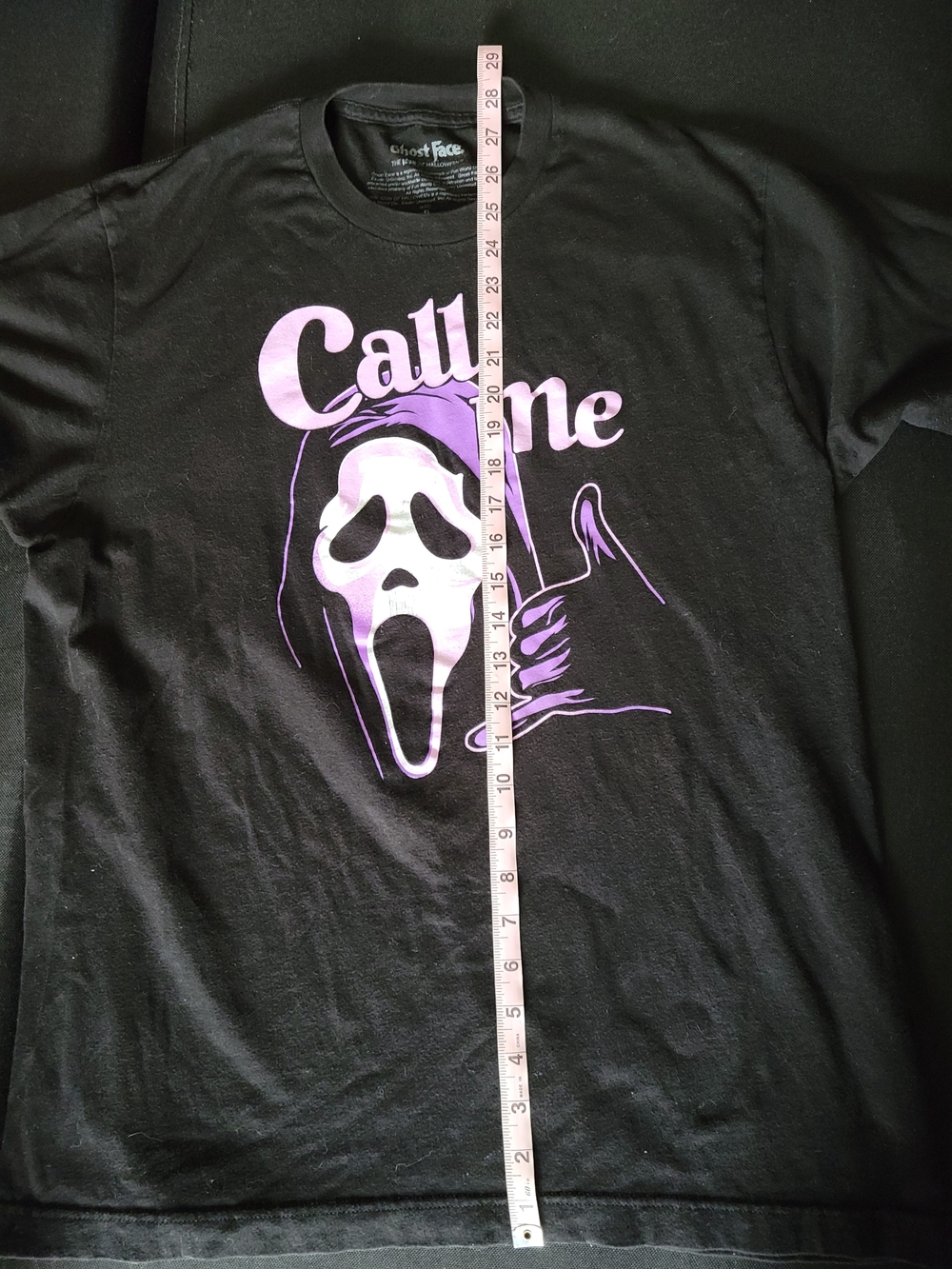 Scream Ghostface Call Me Black, Purple, Pink Tee - Picture 6 of 7